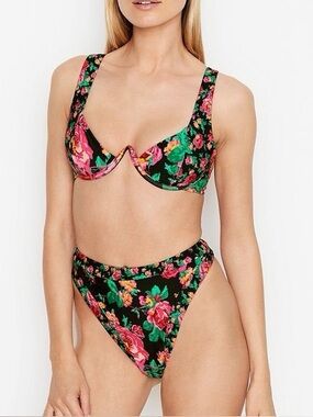For Love & Lemons Rosewater Floral High waisted Bikini